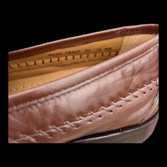 1-Mens Size 10 Florsheim Cognac Loafers Shoes